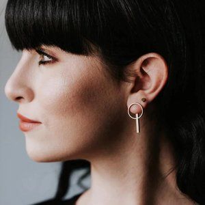 Rebekah Vinyard Bar Jacket Earrings